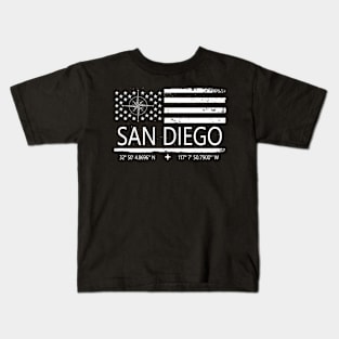 Us Flag San Diego, San Diego City Love Kids T-Shirt